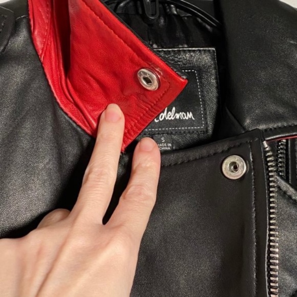 Sam Edelman Leather MOTO Jacket BELTED! NWT S vest - Picture 4 of 9